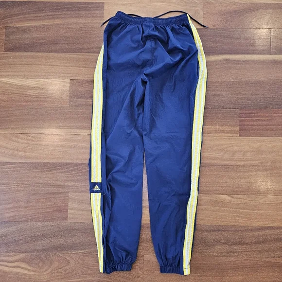 Vintage 90s Y2K Adidas Nylon Windbreaker Track Pants Joggers Zip Ankle Mens XL - Picture 7 of 12